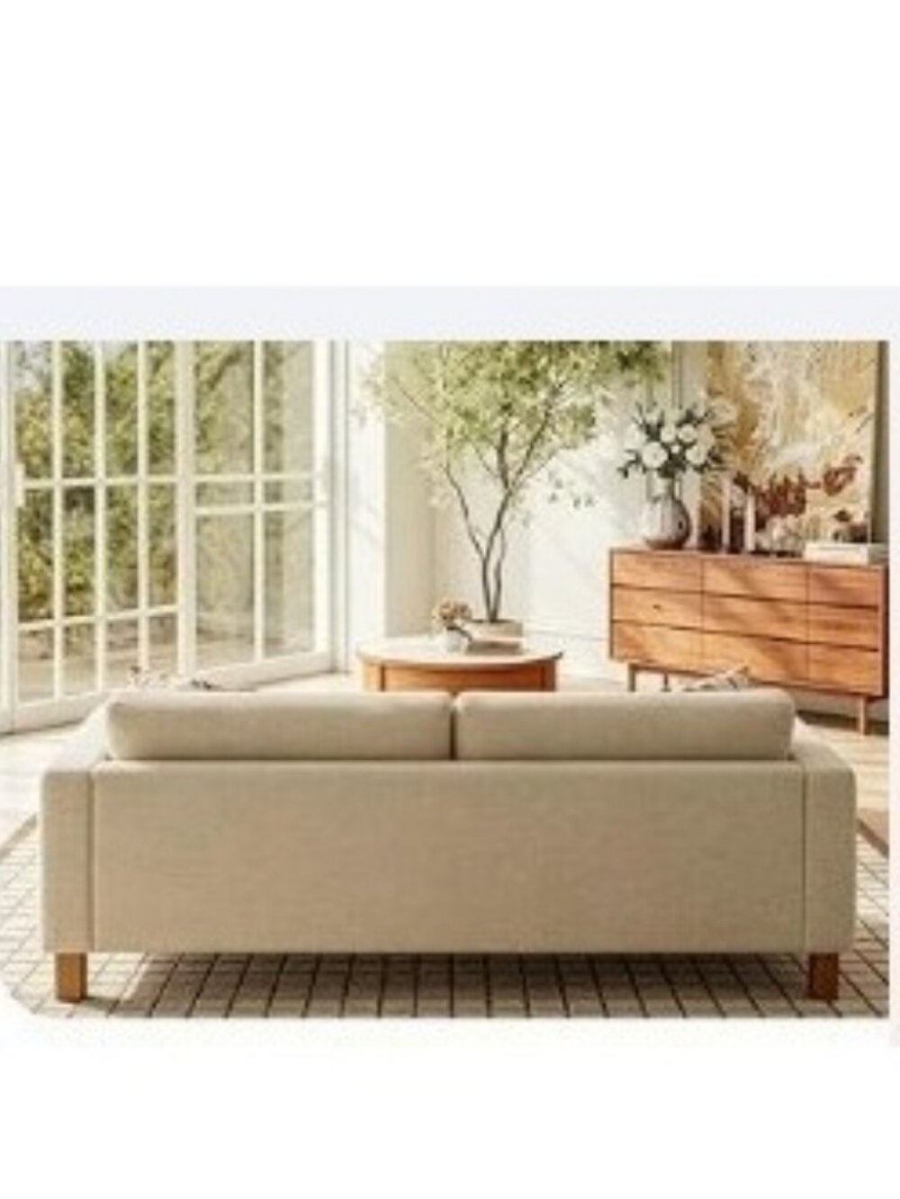 NWT: Slipcover set for IKEA Karlstad Sofa (Cream) - Picture 9 of 11